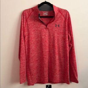 Red Under Armour Quarter Zip.